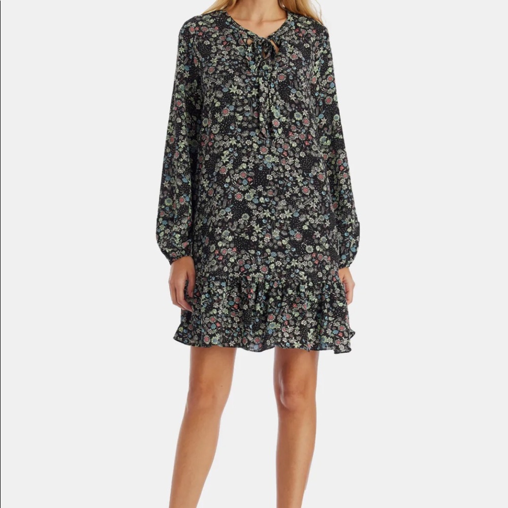 Woven Ruffle Hem Dress